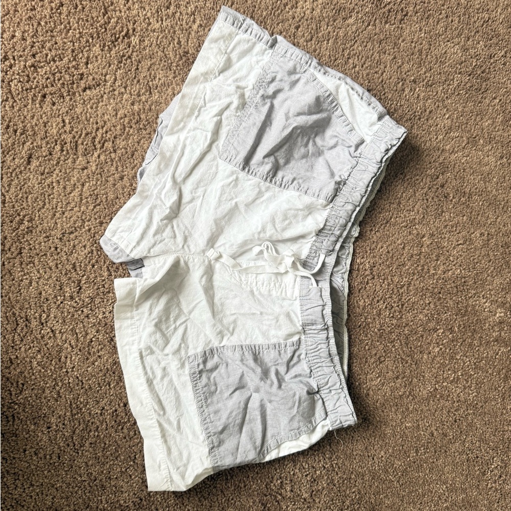 GAP White and Gray Athletic Shorts